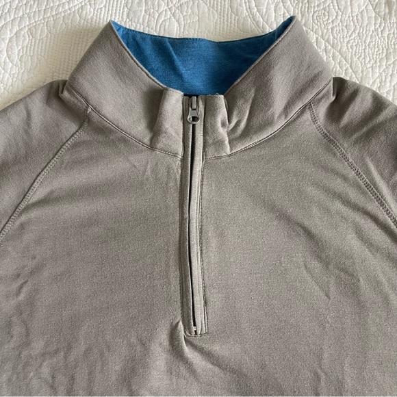 English Laundry Mockneck Half Zip Grey Sweater in Size L - Picture 9 of 13